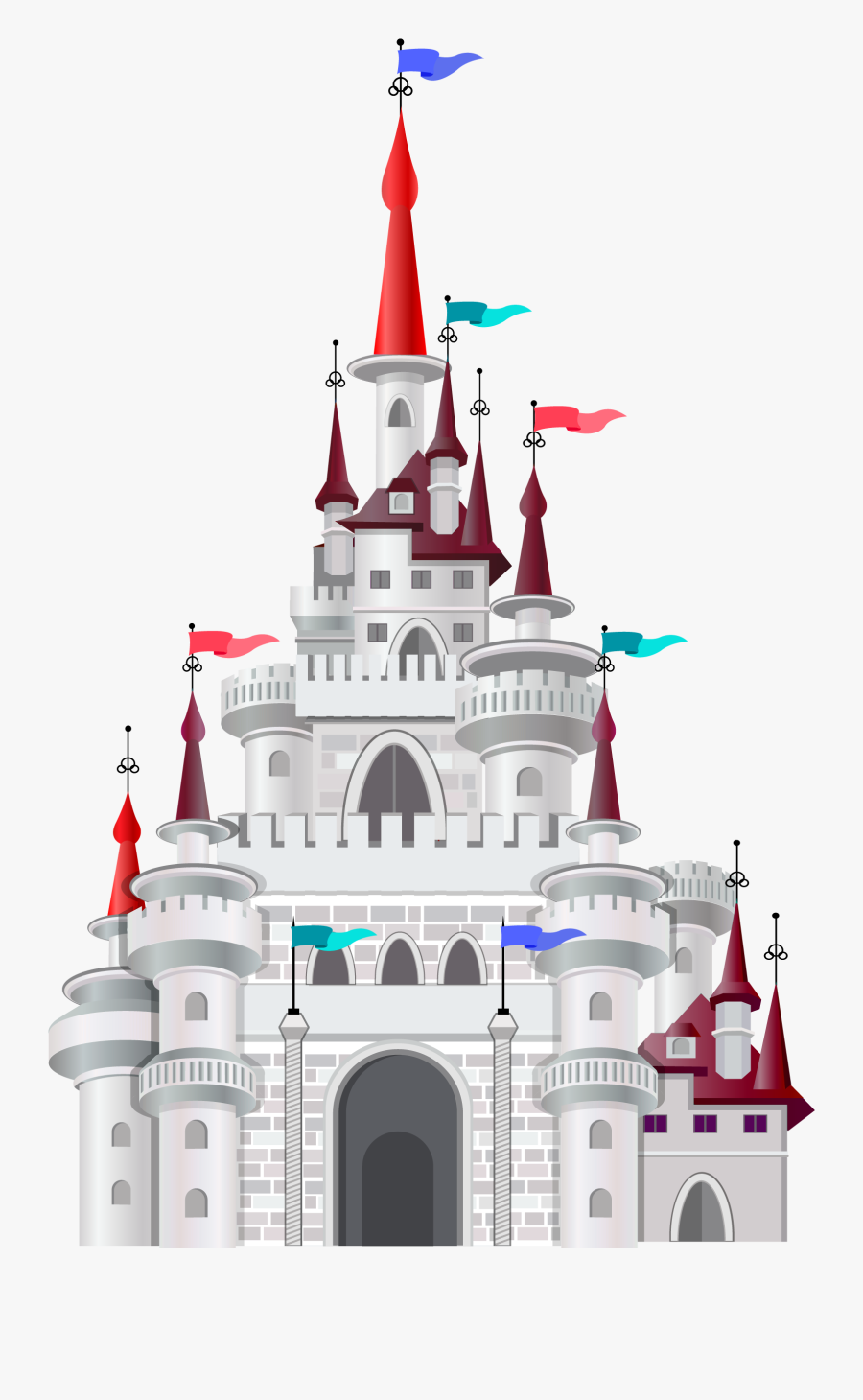 Transparent Castle Clipart - Disney Castle Illustration Png, Transparent Clipart