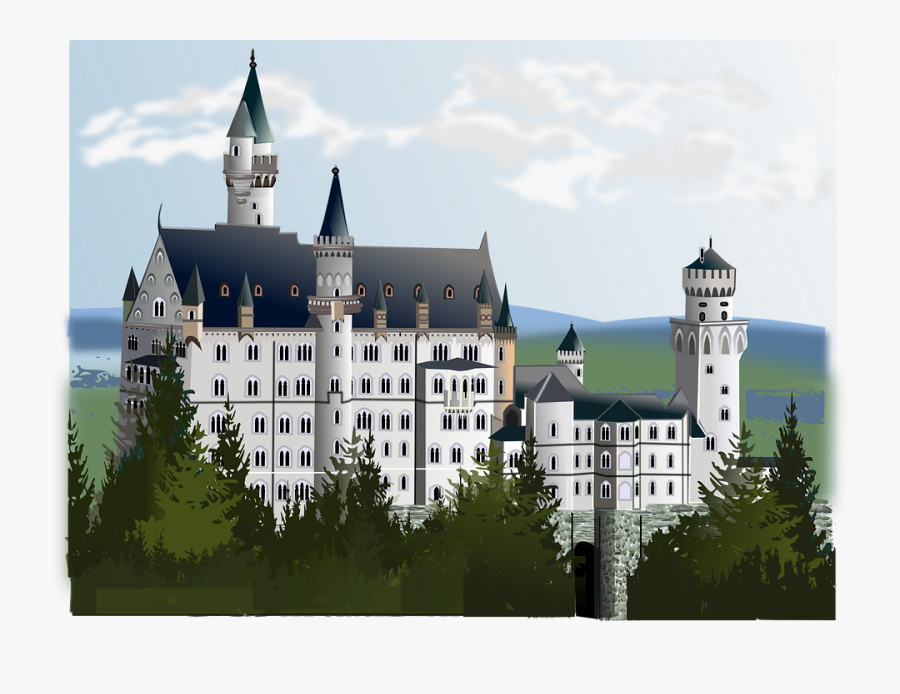 Neuschwanstein, Castle, Castle Neuschwanstein - Neuschwanstein Castle Clipart, Transparent Clipart