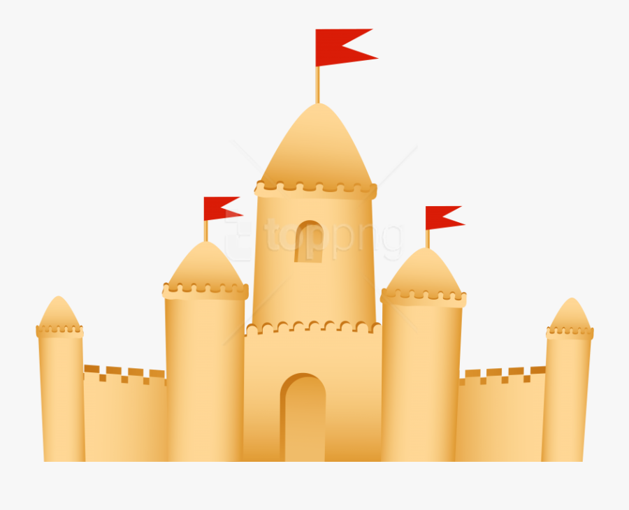 Transparent Building Sand Castle Clipart - Sand Castle Cartoon Png, Transparent Clipart