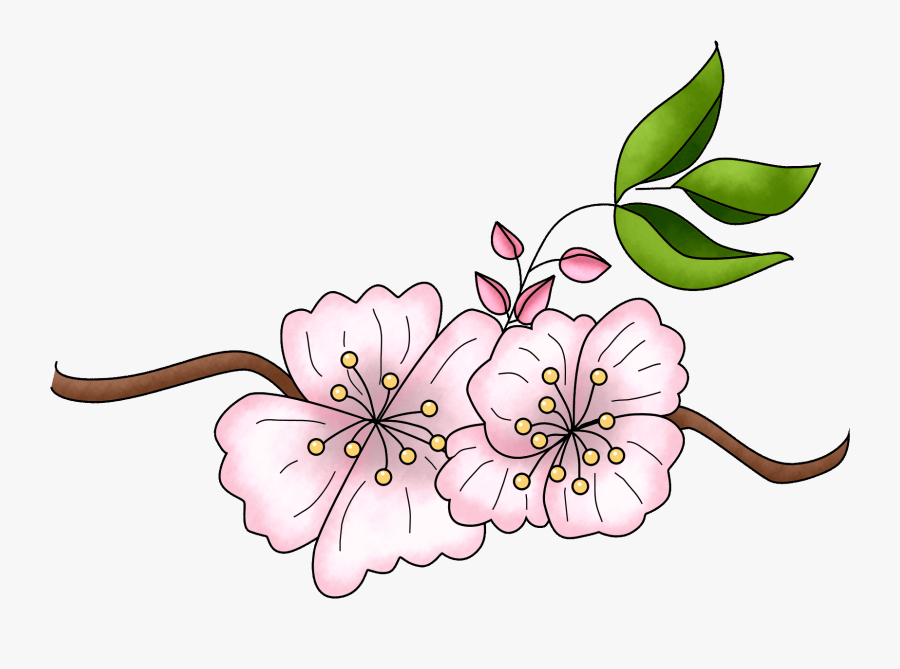 Clipart Apple Branch - Apple Blossom Clipart Free, Transparent Clipart