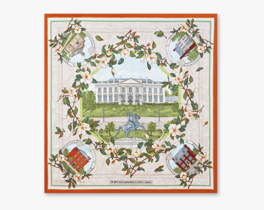 White House Neighborhood Scarf - Illustration, Transparent Clipart