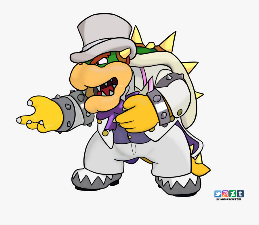 Browser Drawing Mario Bowser Transparent Png Clipart - Super Mario Odyssey Wedding Bowser, Transparent Clipart