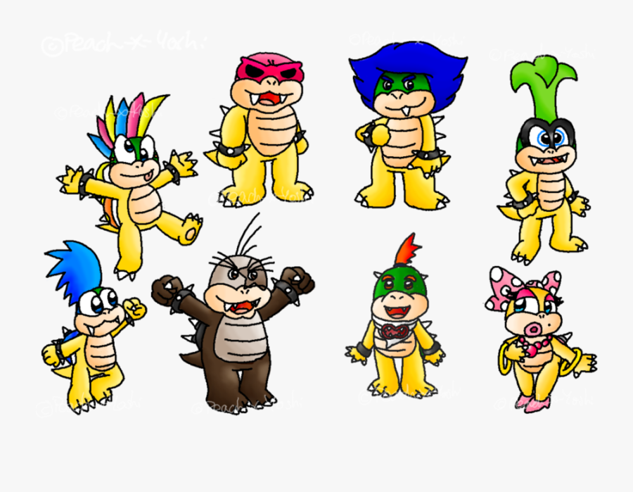 Koopa Kids Clipart Bowser Super Mario Bros - Koopa Kids, Transparent Clipart