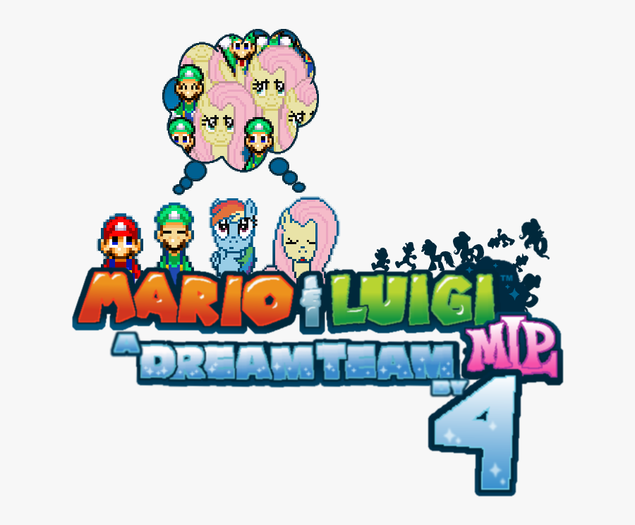 Mario And Luigi Mlp A Dream Team By 4 Logo By Icelucario20xx - Mario & Luigi Logo, Transparent Clipart