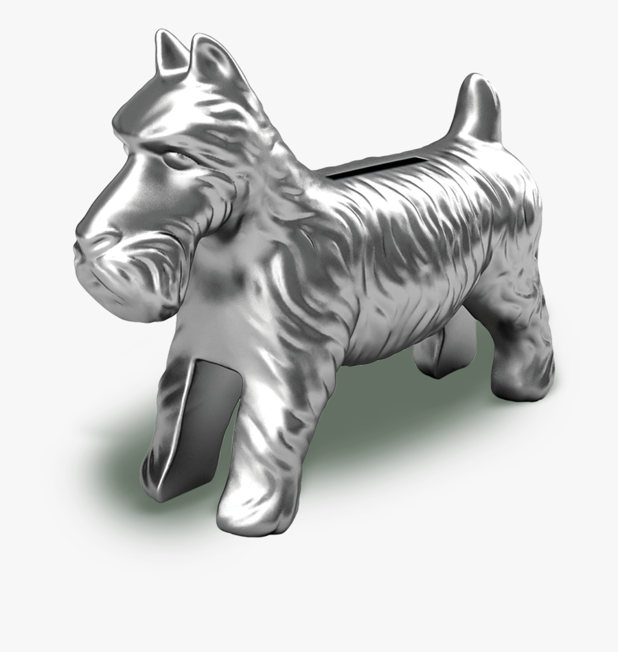 Oversized Token Bank - Monopoly Game Pieces Dog, Transparent Clipart