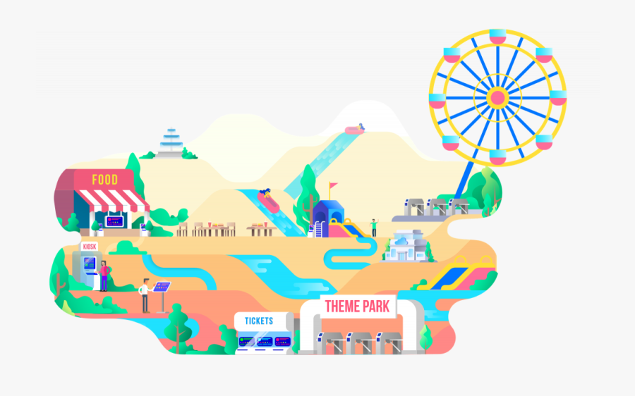 Amusement Park Png Free Download - Themepark Png, Transparent Clipart
