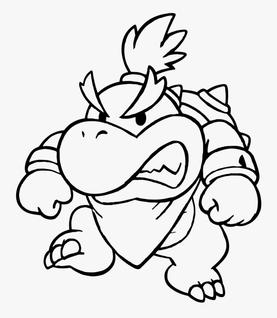 Bowser Jr Coloring Pages - Baby Bowser Coloring Pages, Transparent Clipart