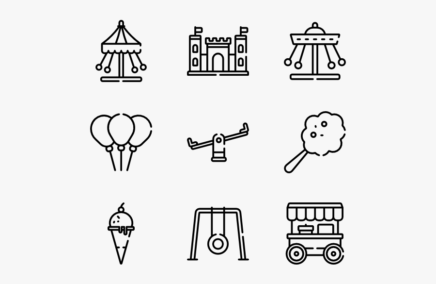 Icon Parque De Diversão Png, Transparent Clipart