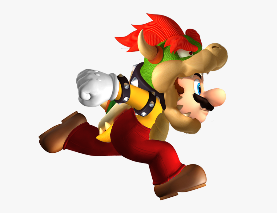 Super Mario And Luigi"s Various Power- - Bowser Mario Power Up, Transparent Clipart