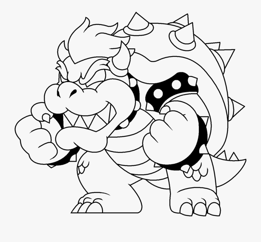 Baby Bowser Coloring Pages - Bowser Mario Coloring Pages, Transparent Clipart