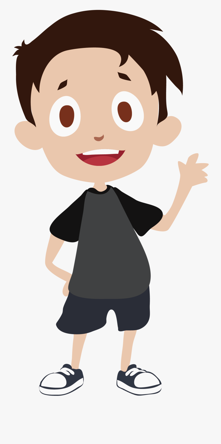 Thumb Human Behavior Cheek Illustration - Cartoon Boy No Background, Transparent Clipart