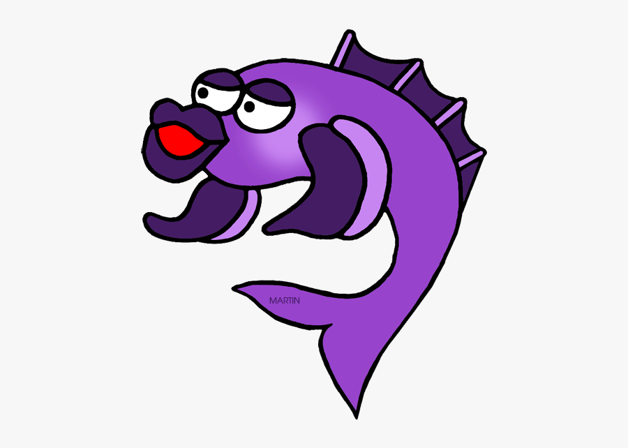 Purple Fish, Transparent Clipart