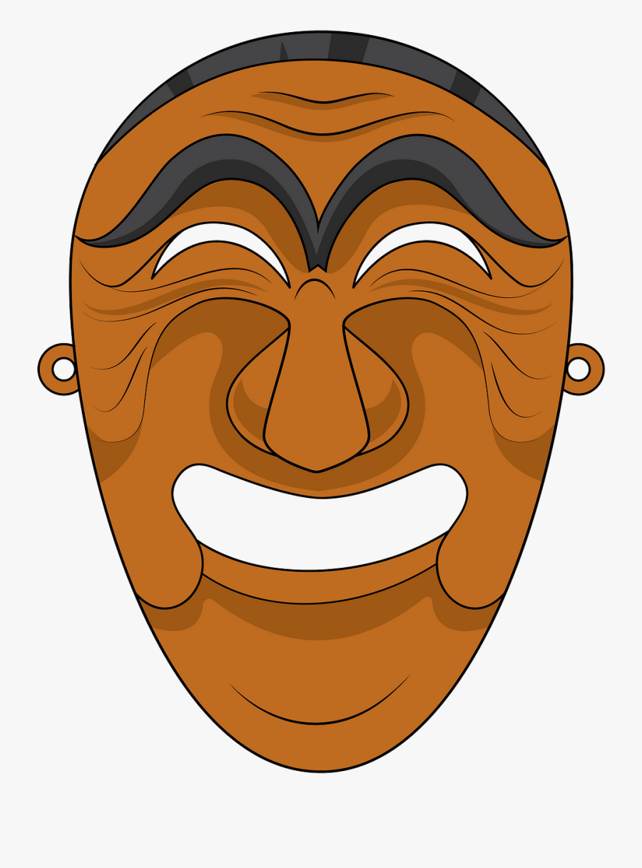 Korean Mask Yangban, Transparent Clipart