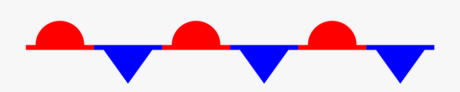 Stationary Front Weather Symbol, Transparent Clipart