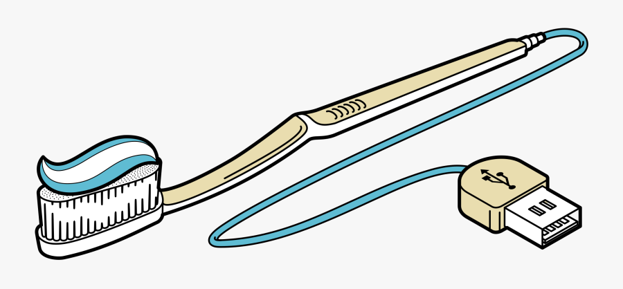 Digital Hygiene Clip Arts - Clip Art Of Toothpaste, Transparent Clipart