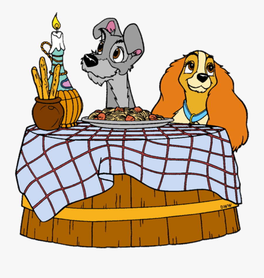 Clip Art - Disney La Belle Et Le Clochard Vectoriel, Transparent Clipart