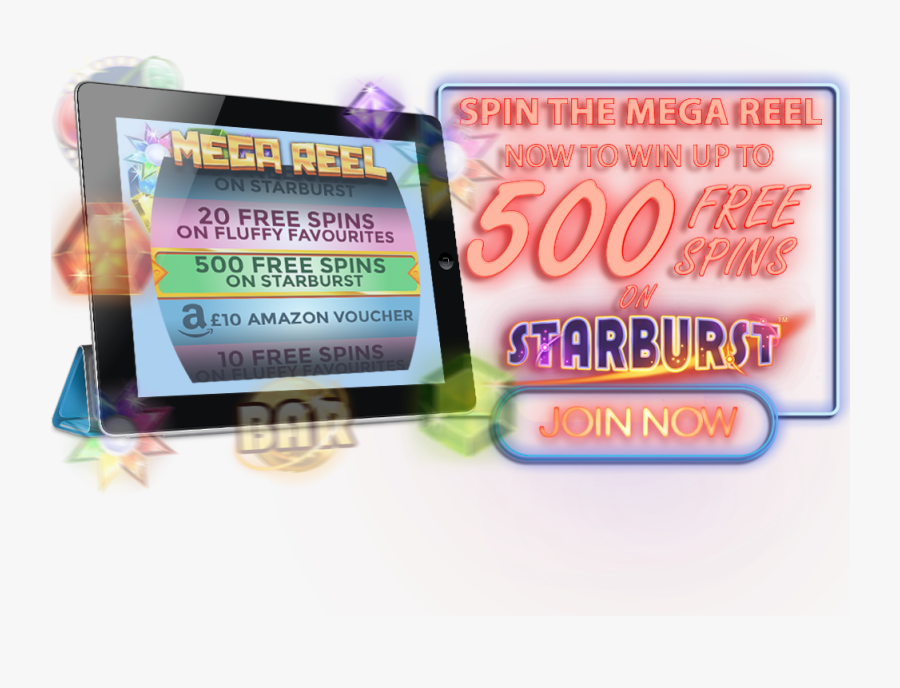 New Uk Slot Site Jackpot Wish Casino - Starburst, Transparent Clipart