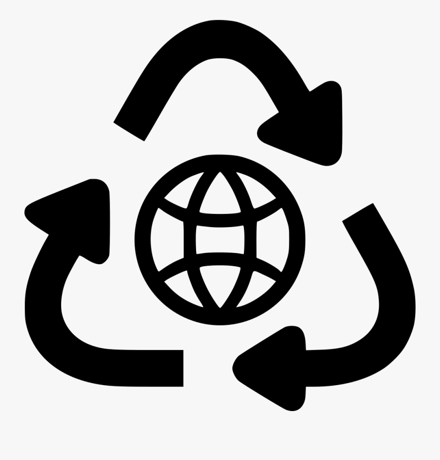 Recycling Recycle Recyclin - Eco Friendly Icon Black And White, Transparent Clipart