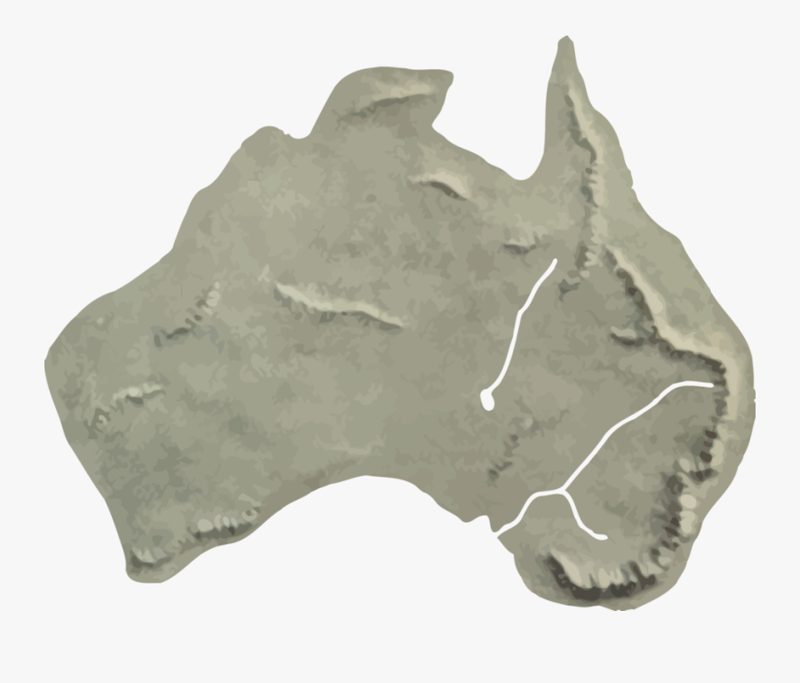Fossil Clipart Artifact - Raised Relief Map Australia, Transparent Clipart