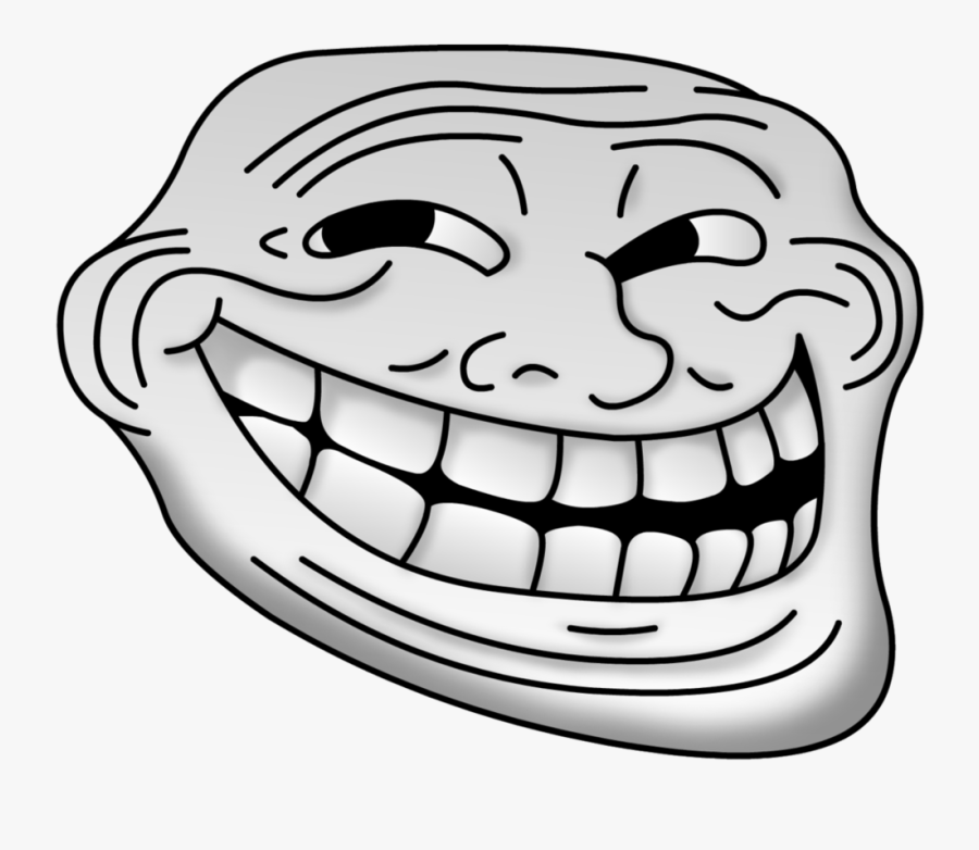 Filled Troll Face - Troll Face Transparent Png, Transparent Clipart