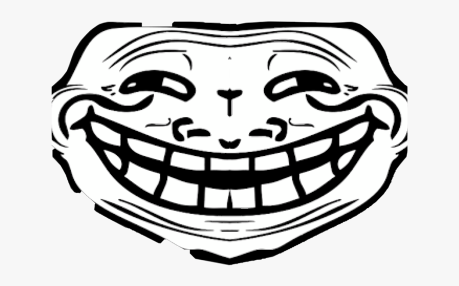 Transparent Troll Face Clipart - Troll Face Front View, Transparent Clipart