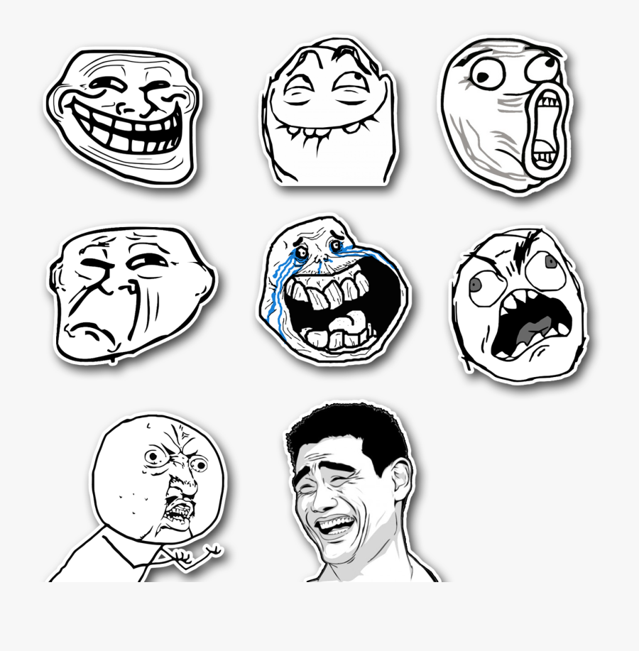 Transparent Troll Face - Troll Faces, Transparent Clipart