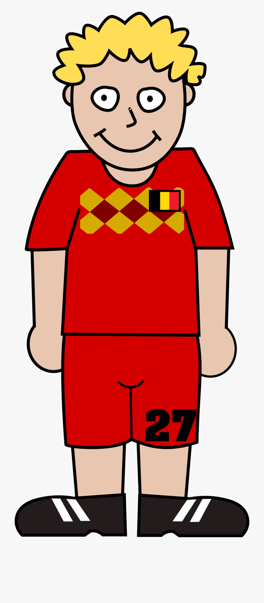 Player Belgium Big Image - Soccer Player Clip Art, Transparent Clipart