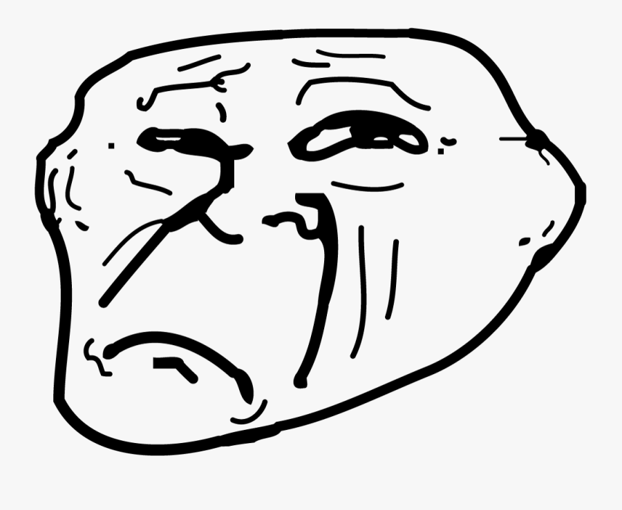 Disappointed Troll Rage Face - Sad Troll Face Png, Transparent Clipart
