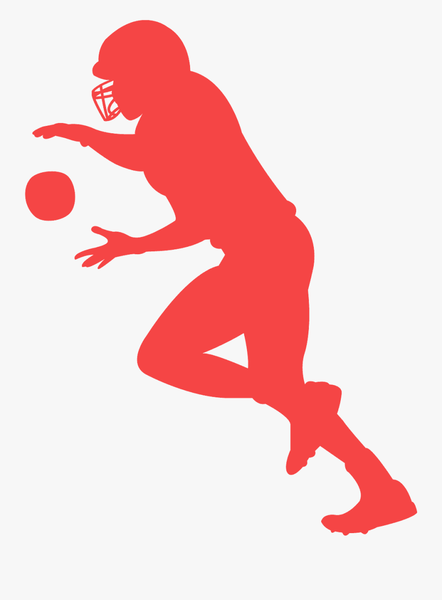 Blue Silhouette American Football, Transparent Clipart
