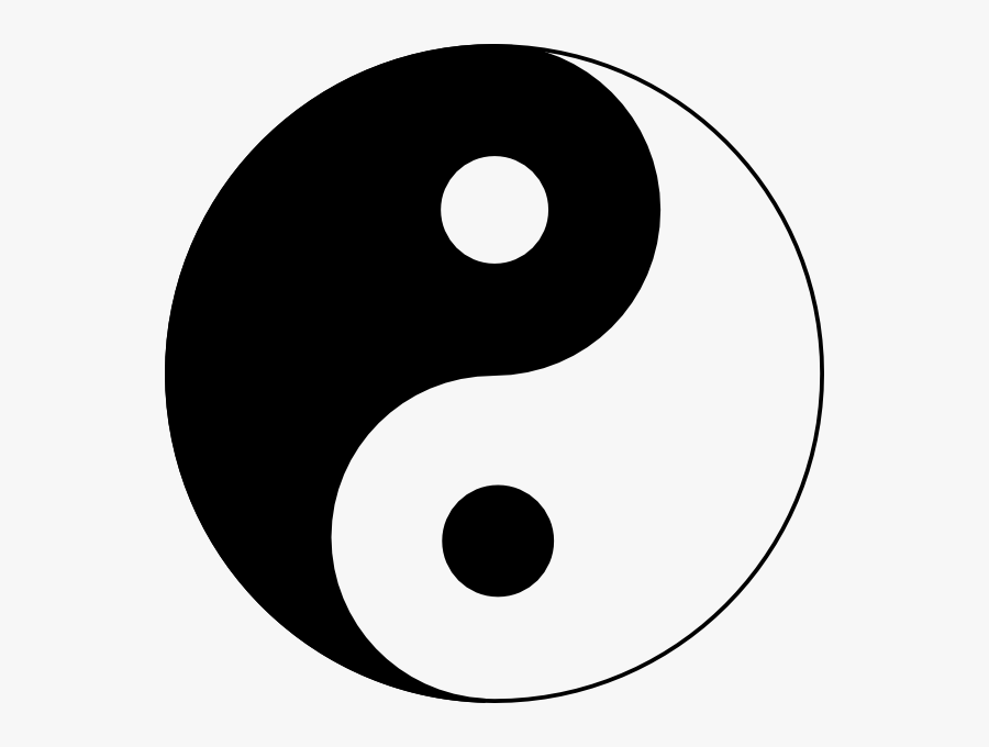 Yin Yang White Background, Transparent Clipart