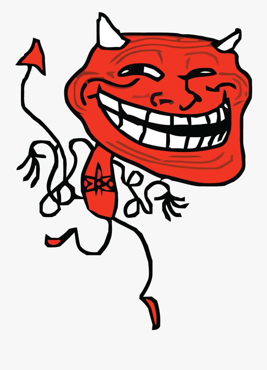 Transparent Troll Face Png - Evil Troll Face, Transparent Clipart