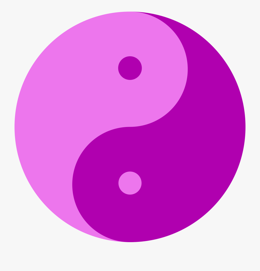 Yin-yang In Magenta Clip Arts - Purple Yin And Yang Symbol, Transparent Clipart