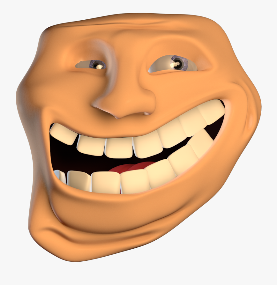 3d Trollface Version - 3d Troll Face Png, Transparent Clipart