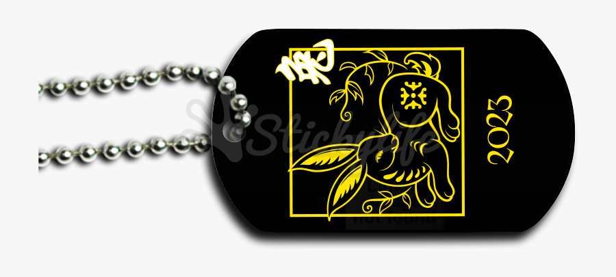 Year Of The Rabbit Dog Tag Front - Label, Transparent Clipart