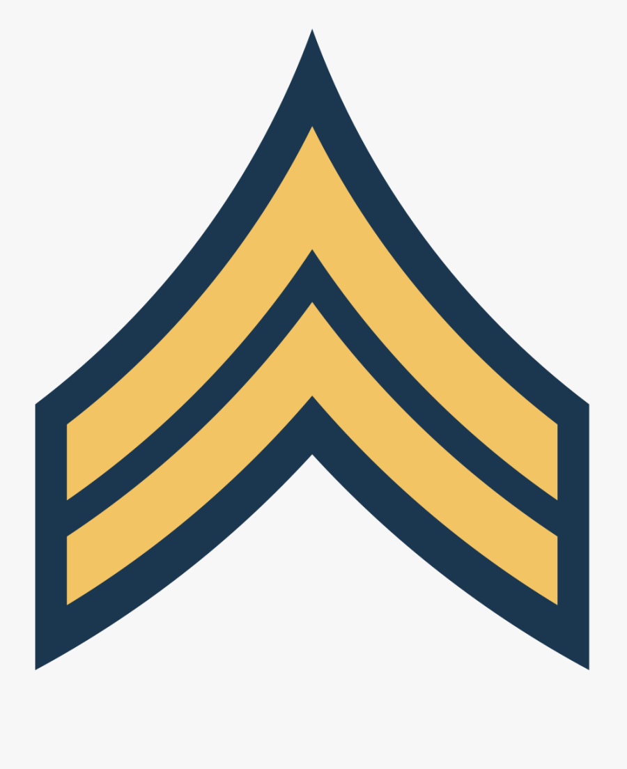 Army Sergeant Rank, Transparent Clipart