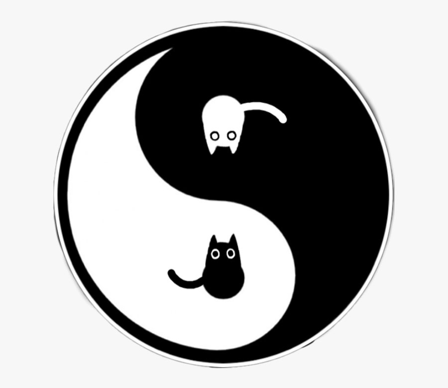 #yingyang #yin Yang #yinandyang #yin #yinyang #cat - Night And Day Symbol, Transparent Clipart
