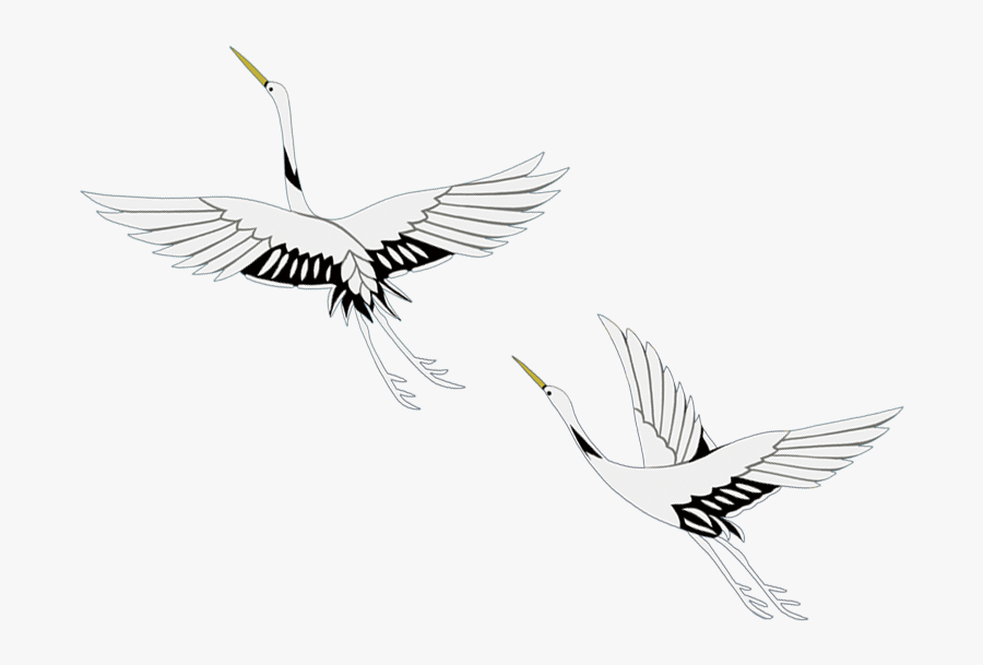 Bird Wash Painting Flying Transprent Png Free - Crane Bird Flying Drawing, Transparent Clipart