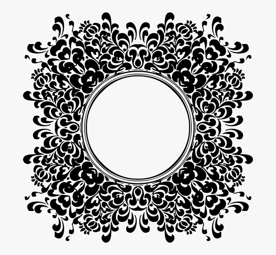 Visual Arts,flower,symmetry - Vintage Clipart Flowers Black And White, Transparent Clipart