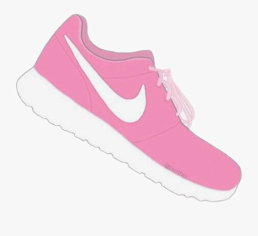 #pink #nike #shoes - Cartoon Pink Running Shoes, Transparent Clipart