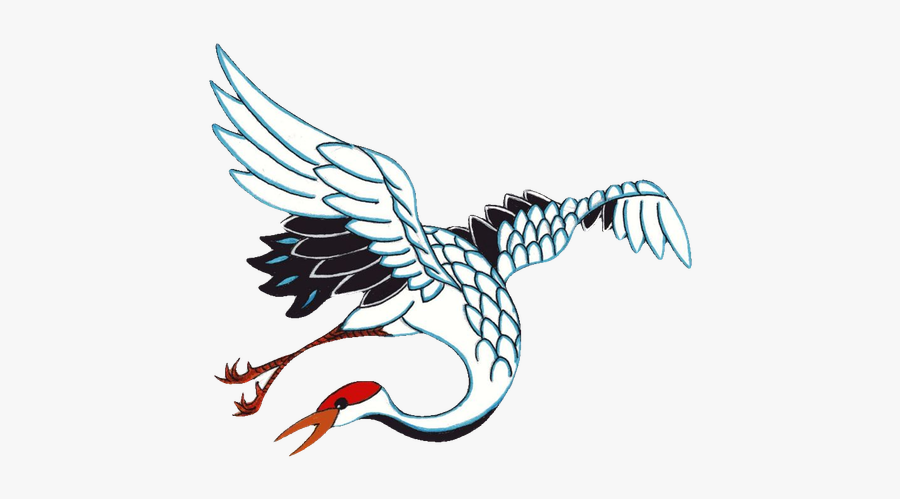 Clip Art Japanese Crane Tattoo - Illustration, Transparent Clipart