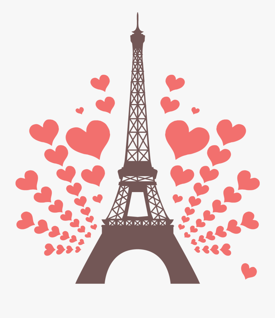 Eiffel Tower, Tower, Silhouette, Heart, Love Png Image - Eiffel Tower Logo Png, Transparent Clipart