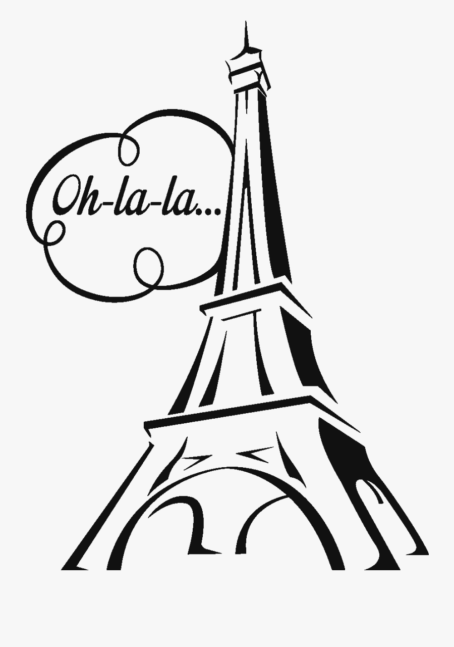 Easy Sketch Of Eiffel Tower, Transparent Clipart