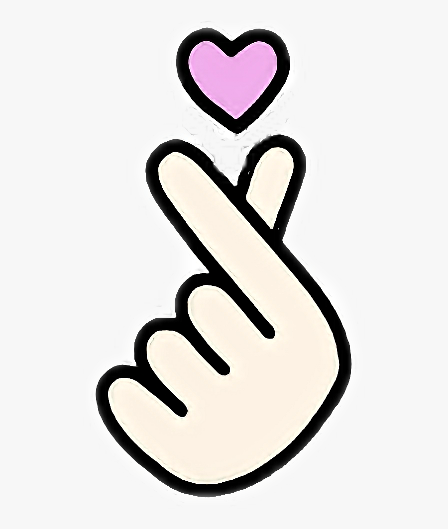 Hand Heart Finger Korea - Kdrama Png, Transparent Clipart