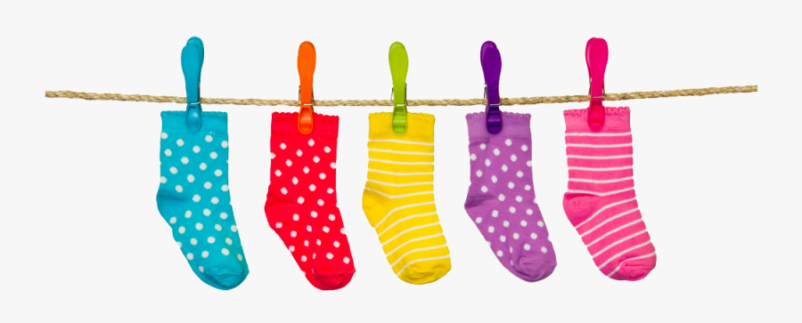 Socks On Clothing Line - Socks On A Line Clipart, Transparent Clipart
