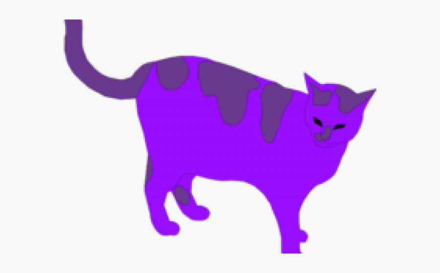 Purple Cat Cliparts - Purple Cat Clipart, Transparent Clipart