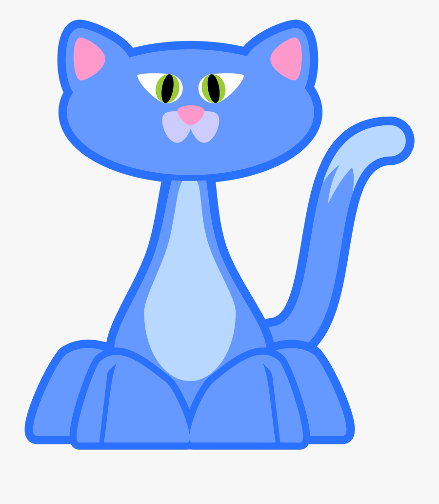 Purple Cat Cliparts - รูป สัตว์ การ์ตูน แมว, Transparent Clipart