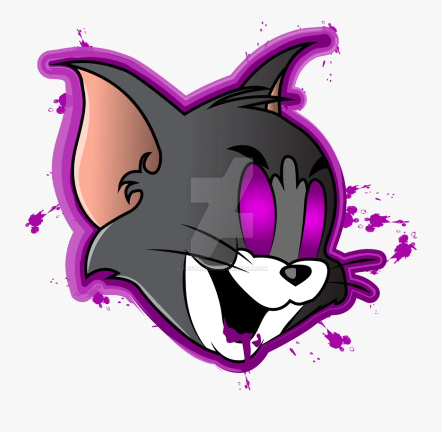 #tom #cat #purple #free #gang #gvng #esketit #lilpump - Esskeetit, Transparent Clipart