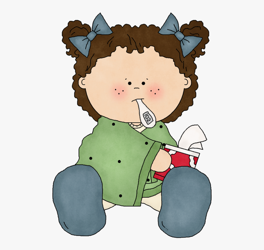 In The Morning, Please Keep Him/her Home - Sick Dolly Clipart, Transparent Clipart