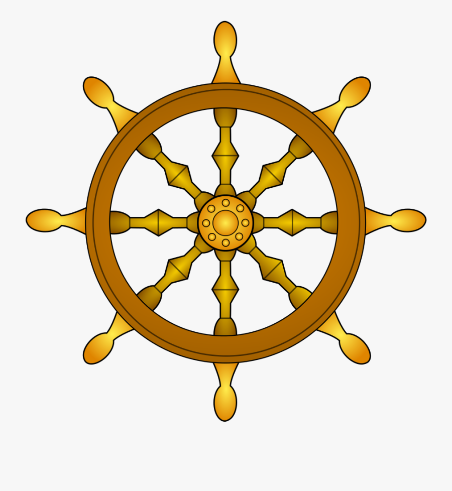 Ship Wheel Tattoo Simple, Transparent Clipart