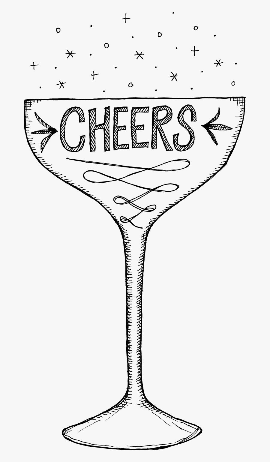 Transparent Cheers Clipart - Champagne Stemware, Transparent Clipart